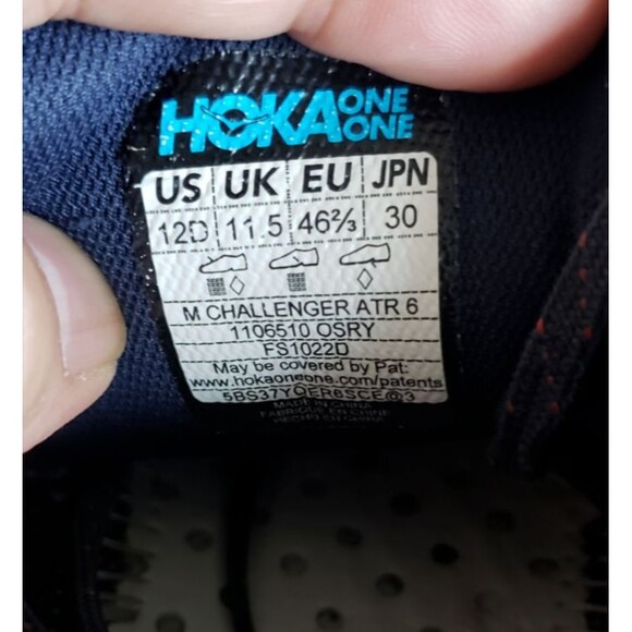 Hoka One One Challenger ATR 6 Outer Space/Radiant Yellow Men's Shoes Size 12 D - Picture 11 of 12